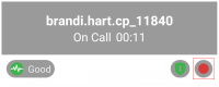 The call recording indicator.