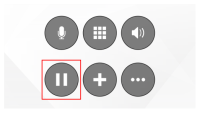 The "Hold" button is on the call controls.