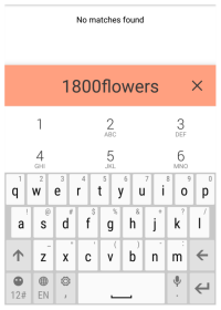 Both letters and numbers appear in the dial pad entry field.
