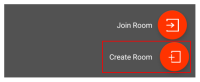 The "Create Room" button is on the "Add" menu.