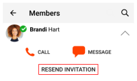 "Resend Invitation" is in "More Options" for the room member.