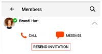"Resend Invitation" is on "More Options" for the room member.