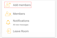 "Add members" is in "Room Settings".