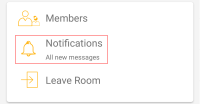 "Notifications" is in "Room Settings".