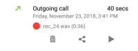"Play" is in the individual call details.