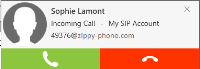 Windows 7 style incoming audio call notification