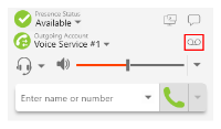 The "Voice messages" button is on the onscreen phone.