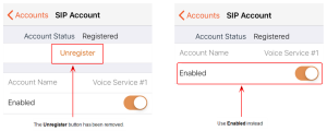 "Unregister" was in "Settings" > "Accounts". "Enabled" is in "Settings" > "Accounts".