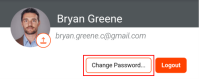 The "Change Password..." button is beside the "Logout" button.