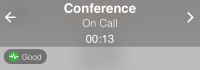 The call header displays that this is a "Conference".