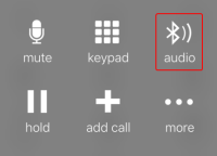 The "Audio" button with Bluetooth active.