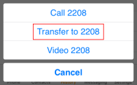 "Transfer to..." is in the pop-up menu.