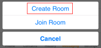 "Create Room" is on the menu.
