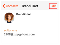 The "Edit" button is on the "Contact" header.
